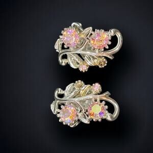 Vintage Coro Floral Clip-on Earrings